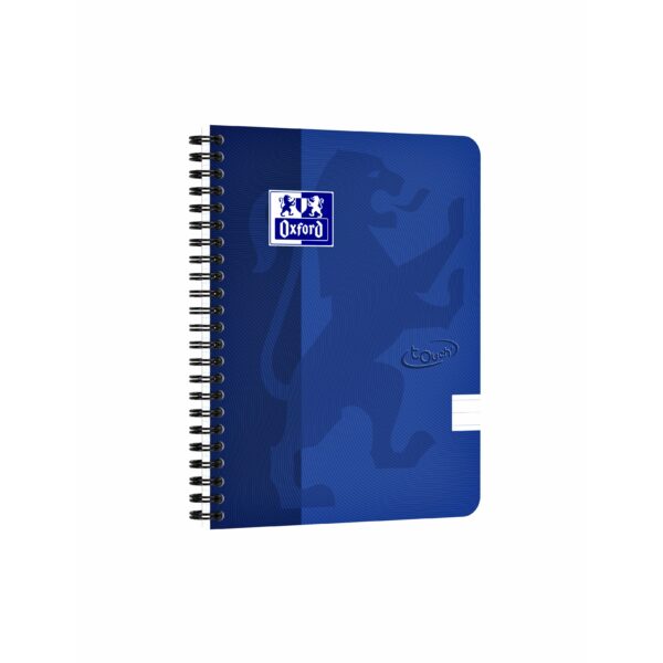 Spiraalblok Oxford Touch A5 lijn 140 pagina&apos;s 80gr blauw | 5 stuks