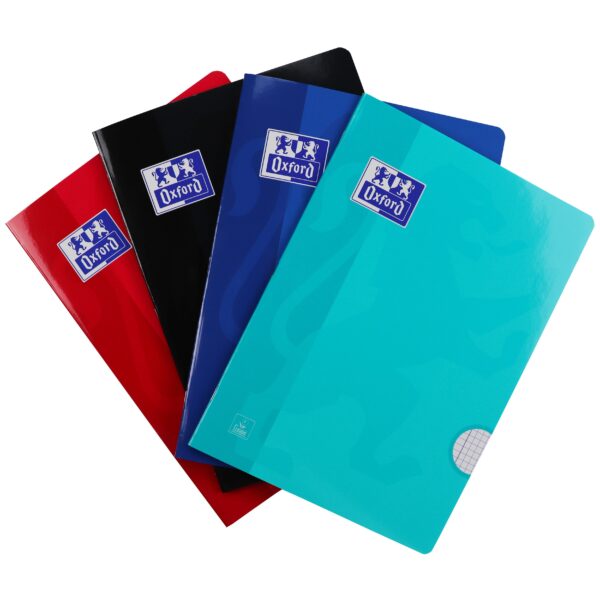 Schrift Oxford School A4 ruit 5x5mm 72 pagina&apos;s 80gr assorti | 10 stuks
