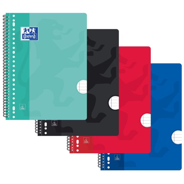Collegeblok Oxford School A4+ lijn 23-gaats 160 pagina&apos;s 80gr assorti | 10 stuks