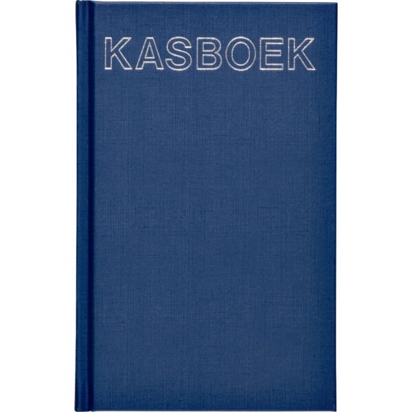 Kasboek 103x165mm 192blz 1 kolom blauw