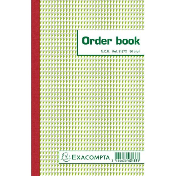 Orderboek Exacompta 210x135mm 50x3vel lijn