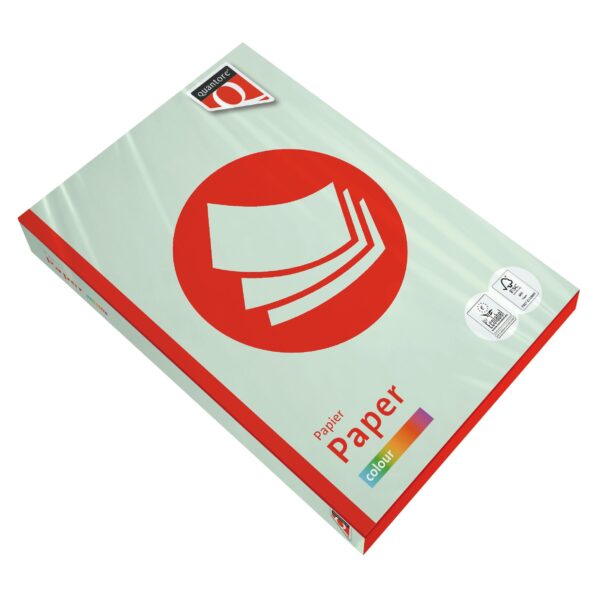 Kopieerpapier Quantore Colour A4 80gr lichtgroen 500 vel | 5 stuks