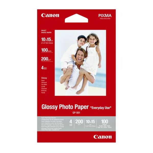 Inkjetpapier Canon GP-501 10x15cm 200gr glans 100 vel