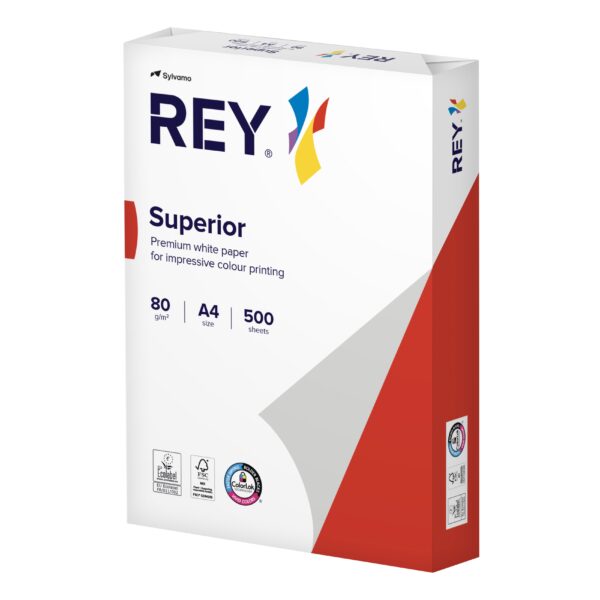 Kopieerpapier Rey Superior A4 80gr wit 500 vel | 5 stuks