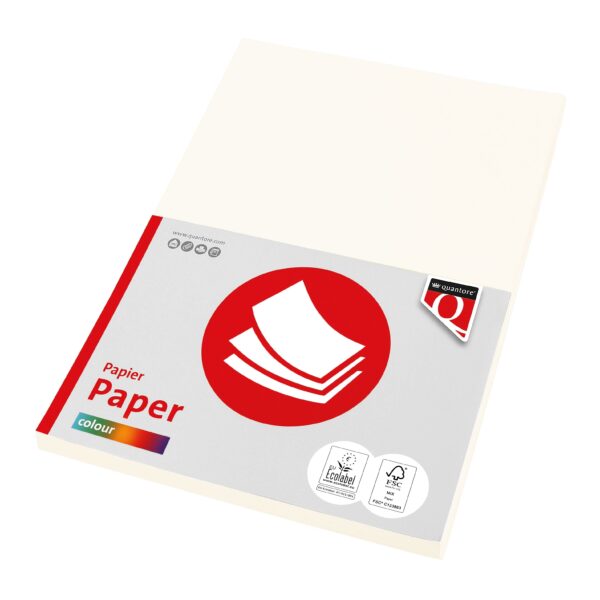 Kopieerpapier Quantore Colour A4 80gr roomwit 100 vel