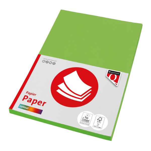Kopieerpapier Quantore Colour A4 80gr helgroen 100 vel | 10 stuks