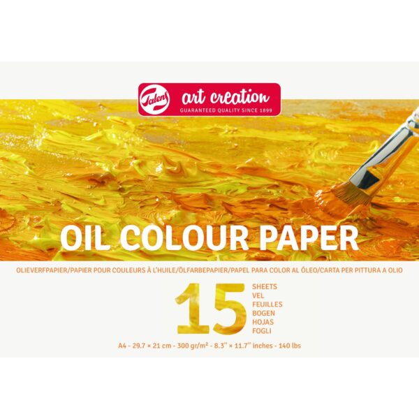 Olieverfpapier Talens Art Creation 15 witte vellen 300gr A4 geel | 3 stuks