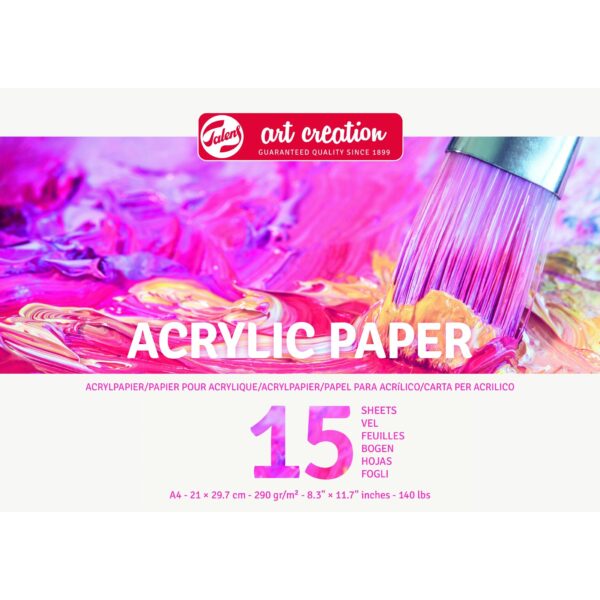 Acrylverfpapier Talens Art Creation A4 15 vel 290gr | 3 stuks