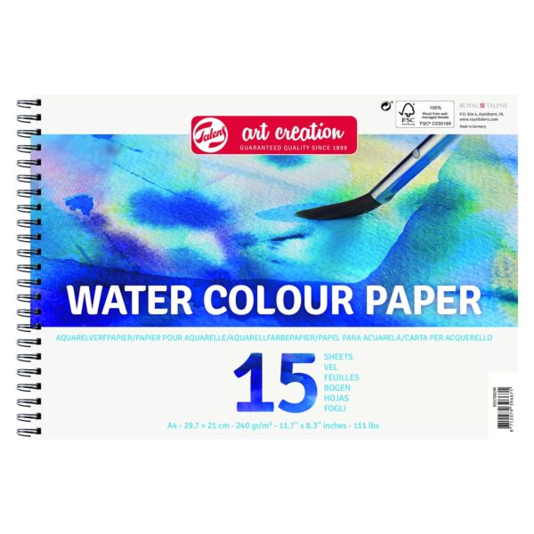 Aquarelverfpapier Talens Art Creation A4 15 vel 240gr | 3 stuks