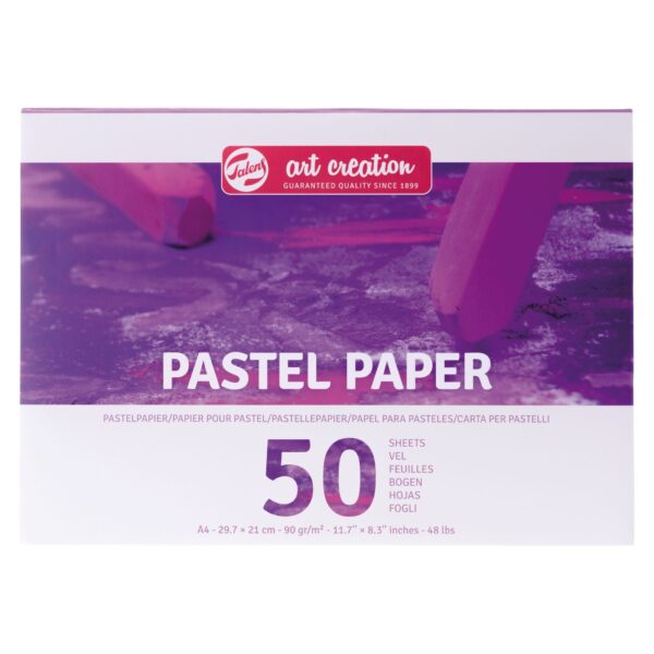 Pastelpapier Talens Art Creation 50 witte vellen 90gr 297x210mm paars | 3 stuks
