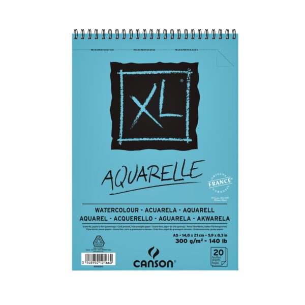 Aquarelpapier Canson XL 20vel 300gr A5 wit