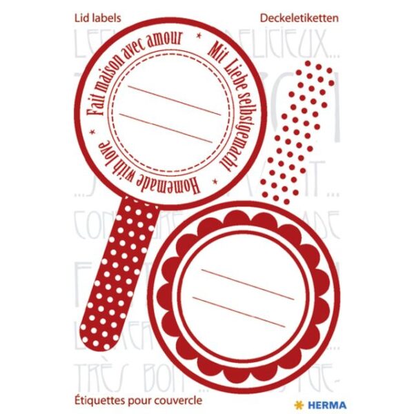 Etiket HERMA 15446 keuken new look rood | 10 stuks