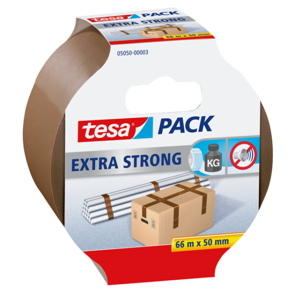 Verpakkingstape tesapack® Extra Strong 66mx50mm bruin | 6 stuks