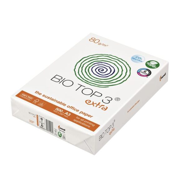 Kopieerpapier BioTop 3 A3 80gr naturel 500 vel | 5 stuks