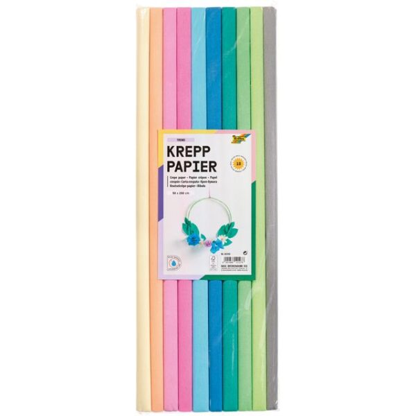 Crêpepapier Folia 50x200cm Trend 10 kleuren
