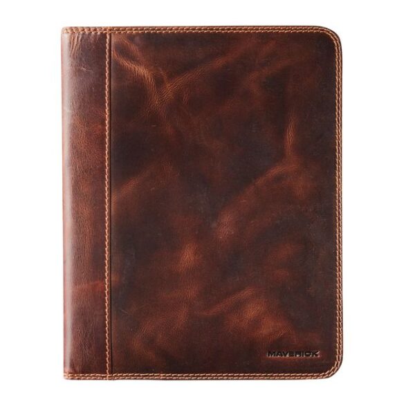 Schrijfmap Maverick The Original A5 inclusief schrijfblok leer bruin