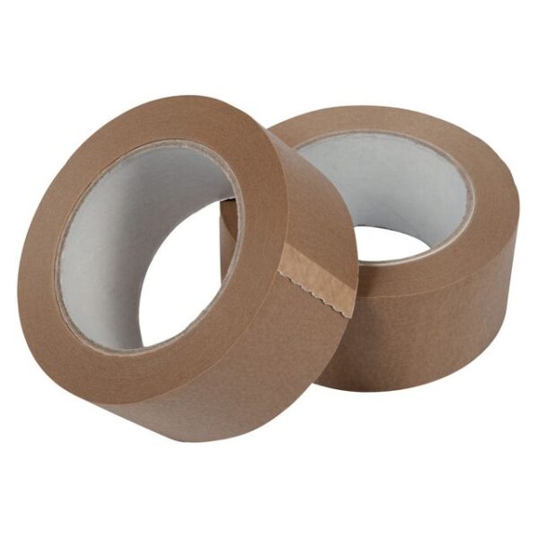 Verpakkingstape IEZZY papier 50mmx50 meter 80p gerecycled papier bruin | 12 stuks