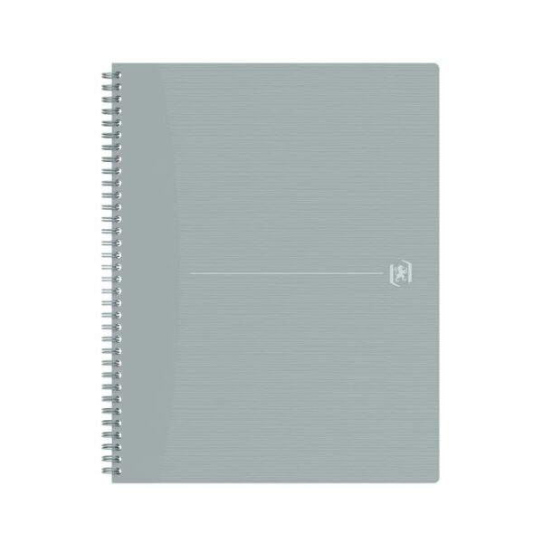 Spiraalblok Oxford Origin A4+ lijn 140 pagina&apos;s 80gr grijs