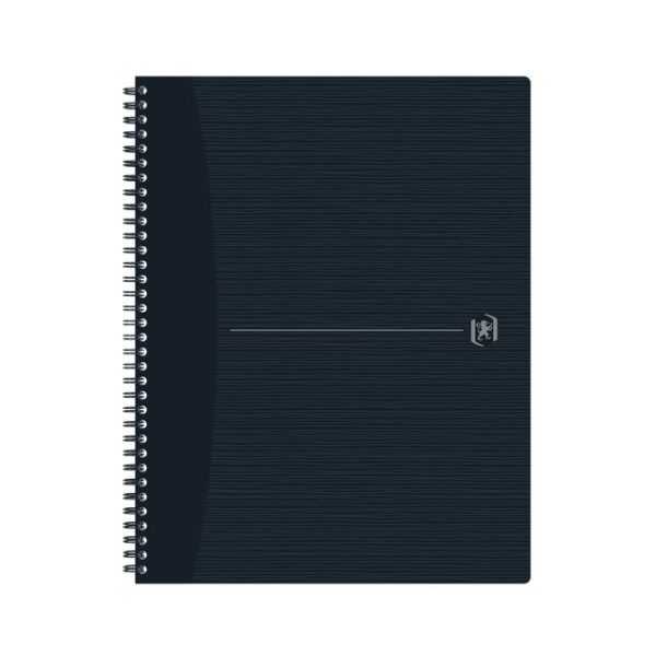Spiraalblok Oxford Origin A4+ ruit 5x5mm 140 pagina&apos;s 80gr zwart
