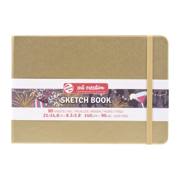 Schetsboek Talens Art Creation 80 witte vellen 140gr 210x150mm witgoud | 5 stuks