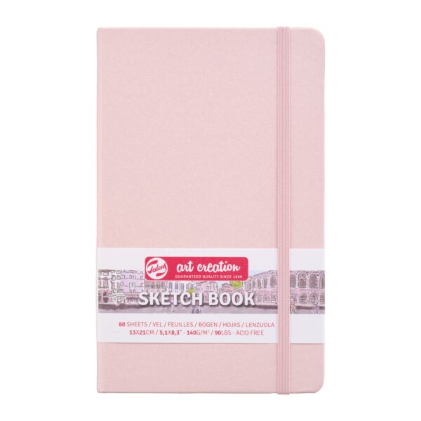 Schetsboek Talens Art Creation 80 witte vellen 140gr 130x210mm roze