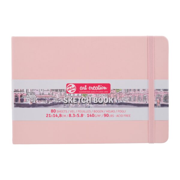 Schetsboek Talens Art Creation 80 witte vellen 140gr 210x150mm roze