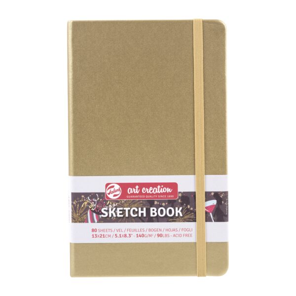 Schetsboek Talens Art Creation 80 witte vellen 140gr 130x210mm witgoud | 5 stuks