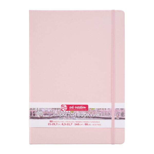 Schetsboek Talens Art Creation 80 witte vellen 140gr 210x300mm roze