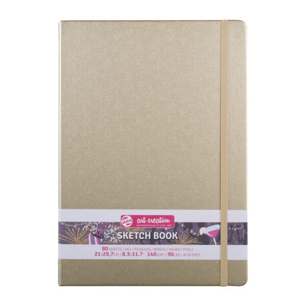 Schetsboek Talens Art Creation 80 witte vellen 140gr 210x300mm witgoud | 5 stuks