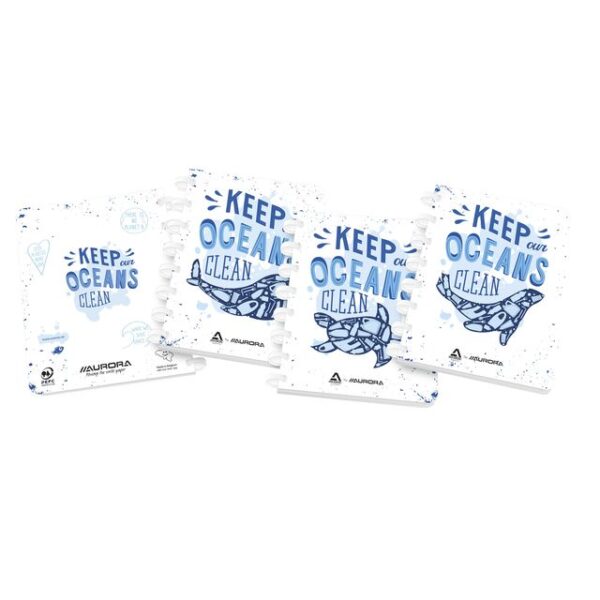 Schrift Adoc Ocean Waste Plastics A5 ruit 4x8mm 144 pagina&apos;s 90gr | 10 stuks
