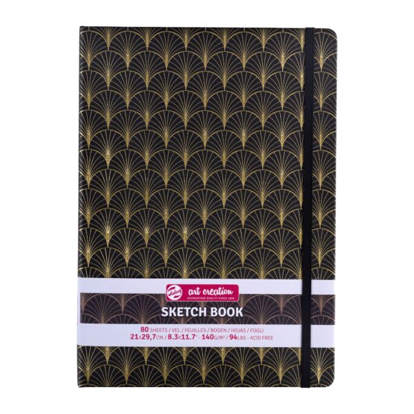 Schetsboek Talens Art Creation 80 witte vellen 140gr 210x297mm art deco | 5 stuks