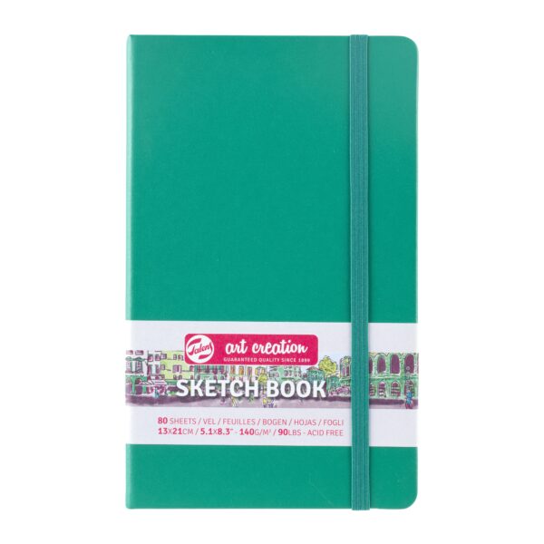 Schetsboek Talens Art Creation 80 witte vellen 140gr 130x210mm woudgroen | 5 stuks