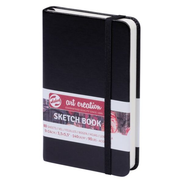 Schetsboek Talens Art Creation 80 witte vellen 140gr 90x140mm zwart