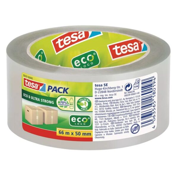 Verpakkingstape Tesa 58297 Eco transparant Ultra strong