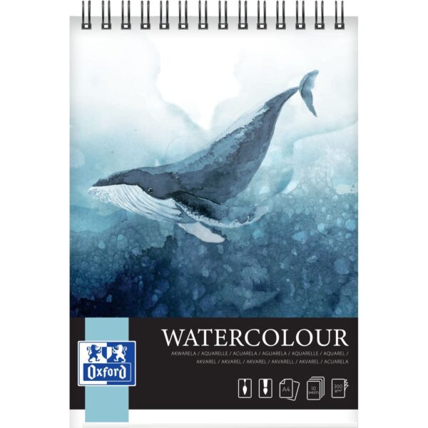 Tekenblok Oxford Watercolour A4 10 vel 300 gram spiraal | 5 stuks