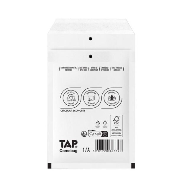 Envelop TAP Comebag luchtkussen nr11 120x175mm 200 stuks