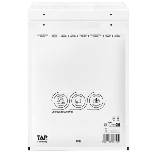Envelop TAP Comebag luchtkussen nr18 290x370mm 100 stuks