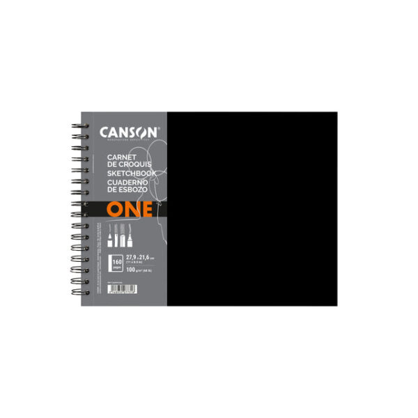 Schetsboek Canson Art Book One spiraalgebonden 160vel 100gr 279x216mm wit | 6 stuks