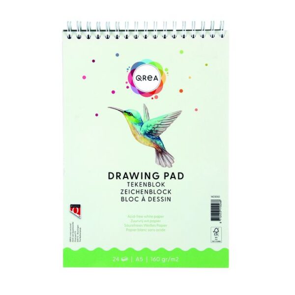 Tekenblok Qrea A5 24 vel 160gr spiraal