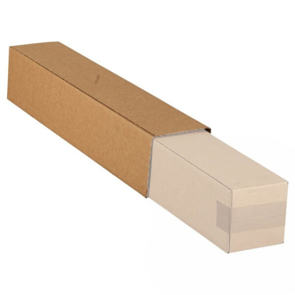 Vierkante koker IEZZY 750x126x126mm bruin deksel | 20 stuks