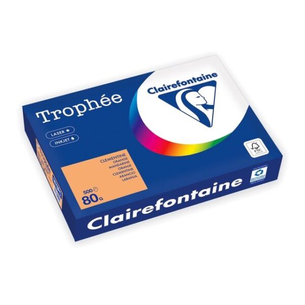 Kopieerpapier Trophée A4 80gr oranje 500 vel | 5 stuks