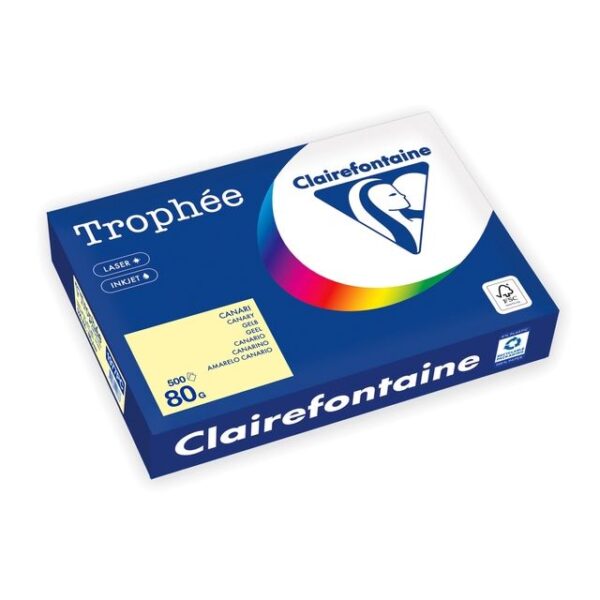 Kopieerpapier Trophée A4 80gr geel 500 vel | 5 stuks