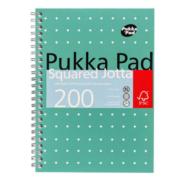 Notitieboek Pukka Pad Jotta A5 ruit 5x5mm 200 pagina&apos;s 80gr groen