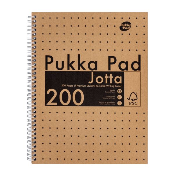 Collegeblok Pukka Pad Jotta A4 lijn 200 pagina&apos;s 80gr kraft