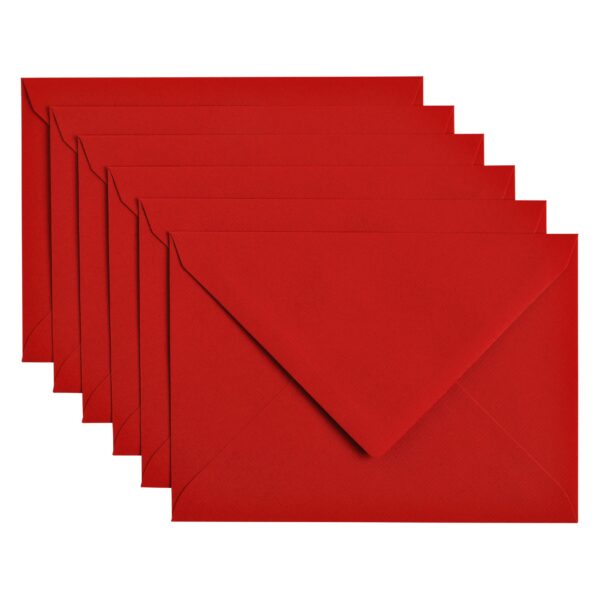 Envelop Papicolor C6 114x162mm rood pak à 6 stuks