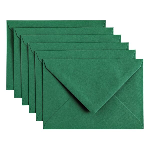 Envelop Papicolor C6 114x162mm dennengroen pak à 6 stuks