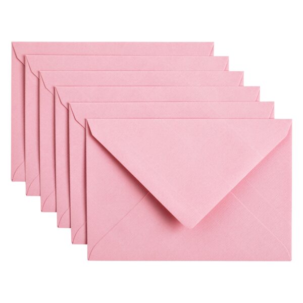 Envelop Papicolor C6 114x162mm babyroze pak à 6 stuks