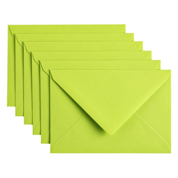 Envelop Papicolor C6 114x162mm appelgroen pak à 6 stuks