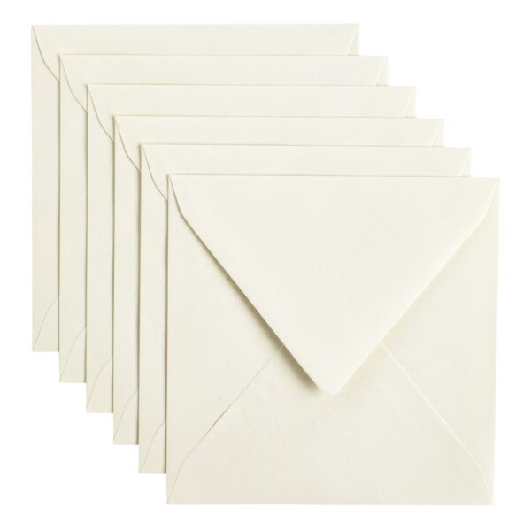 Envelop Papicolor 140x140mm anjerwit pak à 6 stuks