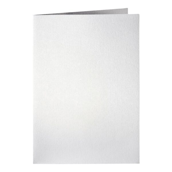 Correspondentiekaart Papicolor dubbel 105x148mm metallic parelwit pak à 6 stuks